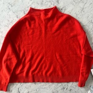 Women's Bright Orange Cashmere Sweater